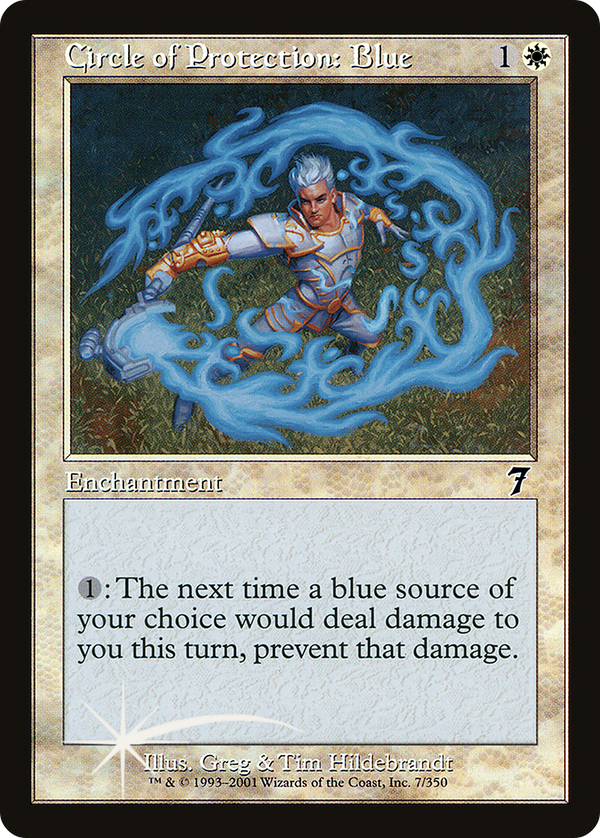 Circle of Protection: Blue (7ED-07★) - 7th Edition
