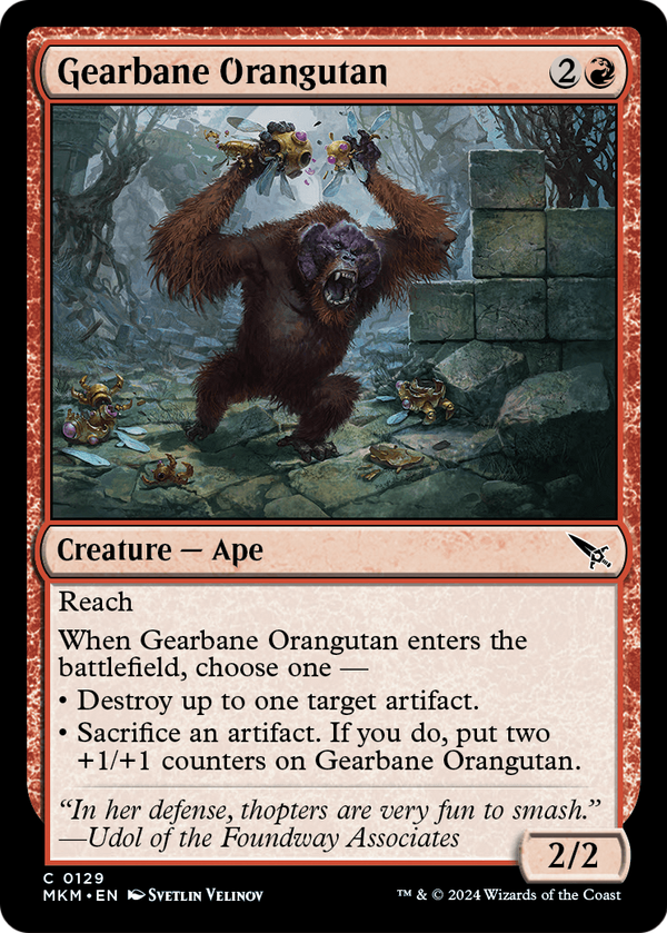 Gearbane Orangutan (MKM-129) - Murders at Karlov Manor Foil