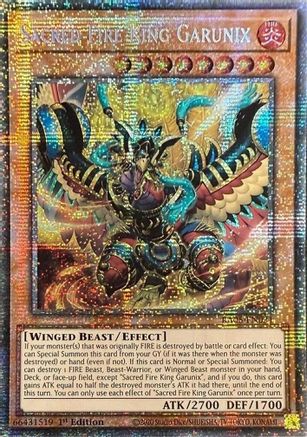 Sacred Fire King Garunix (Starlight Rare) (RA05-EN031) - Rarity Collection 5 1st Edition