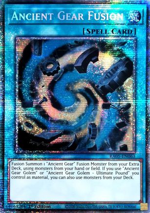 Ancient Gear Fusion (Starlight Rare) (RA05-EN063) - Rarity Collection 5 1st Edition