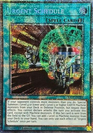 Urgent Schedule (Starlight Rare) (RA05-EN064) - Rarity Collection 5 1st Edition