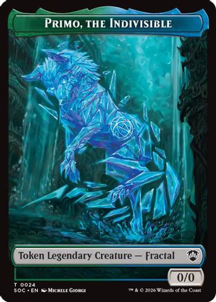 Primo, The Indivisible // Treasure Double-Sided Token (SOC-24 // 12) - Commander: Secrets of Strixhaven