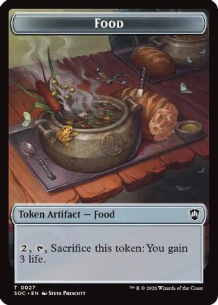 Food // Frog Lizard Double-Sided Token (SOC-27 // 16) - Commander: Secrets of Strixhaven