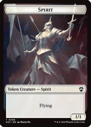 Spirit (0006) // Illusion Double-Sided Token (SOC-6 // 7) - Commander: Secrets of Strixhaven Foil