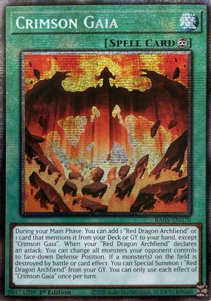 Crimson Gaia (Starlight Rare) (RA05-EN070) - Rarity Collection 5 1st Edition