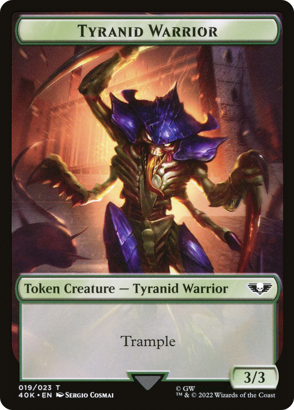 Tyranid Warrior (T40K-019) - Warhammer 40,000 Tokens