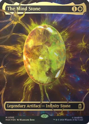 The Mind Stone (Borderless) (Cosmic Foil) (MSH-385) - Marvel Super Heroes Foil