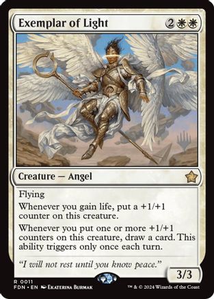 Exemplar of Light (PPSOS-011) - Promo Pack: Secrets of Strixhaven Foil