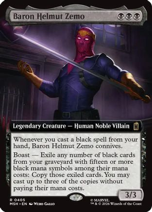 Baron Helmut Zemo (Extended Art) (MSH-405) - Marvel Super Heroes Foil