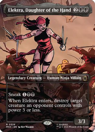 Elektra, Daughter of the Hand (Borderless) (0326) (MSH-326) - Marvel Super Heroes Foil