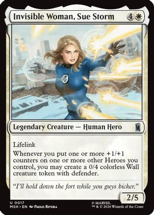 Invisible Woman, Sue Storm (MSH-017) - Marvel Super Heroes Foil