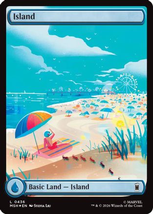 Island (0436) (Surge Foil) (MSH-436) - Marvel Super Heroes Foil