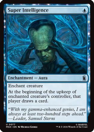 Super Intelligence (MSH-077) - Marvel Super Heroes Foil