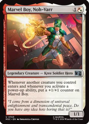 Marvel Boy, Noh-Varr (MSC-743) - Commander: Marvel Super Heroes