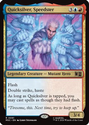 Quicksilver, Speedster (MSC-091) - Commander: Marvel Super Heroes