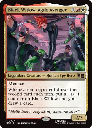 Black Widow, Agile Avenger (Surge Foil) (MSC-077) - Commander: Marvel Super Heroes Foil