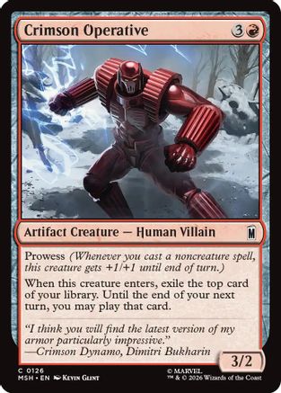 Crimson Operative (MSH-126) - Marvel Super Heroes Foil