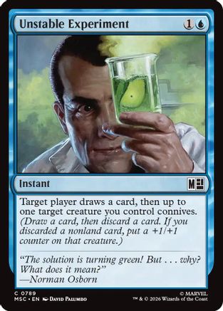 Unstable Experiment (MSC-789) - Commander: Marvel Super Heroes Foil