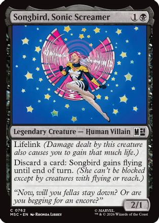 Songbird, Sonic Screamer (MSC-762) - Commander: Marvel Super Heroes Foil