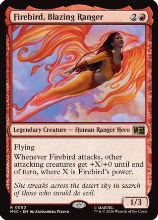 Firebird, Blazing Ranger (MSC-050) - Commander: Marvel Super Heroes