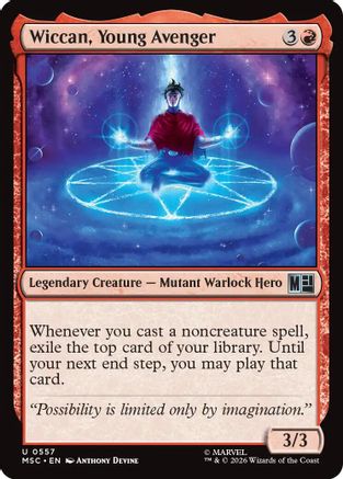 Wiccan, Young Avenger (MSC-557) - Commander: Marvel Super Heroes Foil