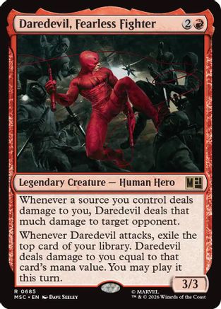 Daredevil, Fearless Fighter (MSC-685) - Commander: Marvel Super Heroes Foil