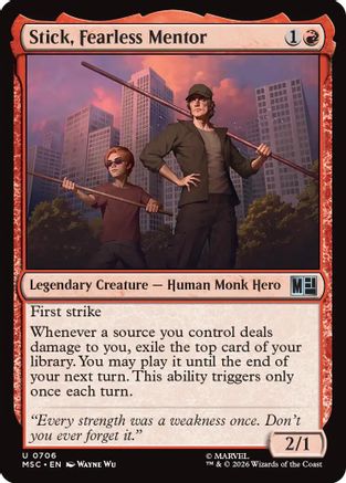 Stick, Fearless Mentor (MSC-706) - Commander: Marvel Super Heroes Foil