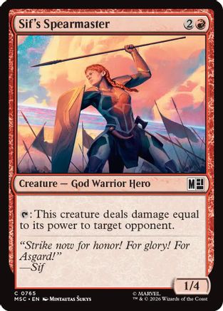 Sif's Spearmaster (MSC-765) - Commander: Marvel Super Heroes Foil