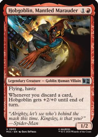 Hobgoblin, Mantled Marauder (MSC-805) - Commander: Marvel Super Heroes Foil