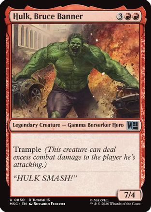 Hulk, Bruce Banner (0850) (MSC-850) - Commander: Marvel Super Heroes