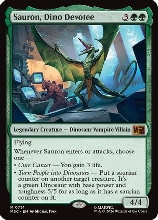 Sauron, Dino Devotee (MSC-731) - Commander: Marvel Super Heroes