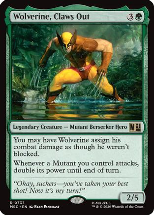 Wolverine, Claws Out (MSC-737) - Commander: Marvel Super Heroes