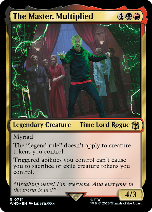 The Master, Multiplied (Surge Foil) (WHO-751) - Doctor Who Foil