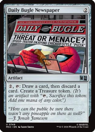 Daily Bugle Newspaper (MSC-749) - Commander: Marvel Super Heroes Foil