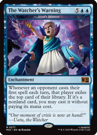 The Watcher's Warning - Mind's Dilation (Surge Foil) (MSC-277) - Commander: Marvel Super Heroes Foil