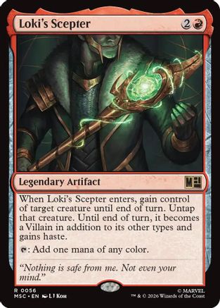 Loki's Scepter (Surge Foil) (MSC-056) - Commander: Marvel Super Heroes Foil