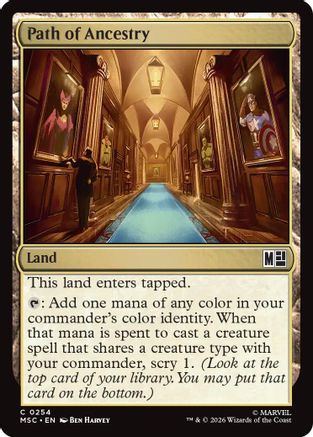 Path of Ancestry (Surge Foil) (MSC-254) - Commander: Marvel Super Heroes Foil