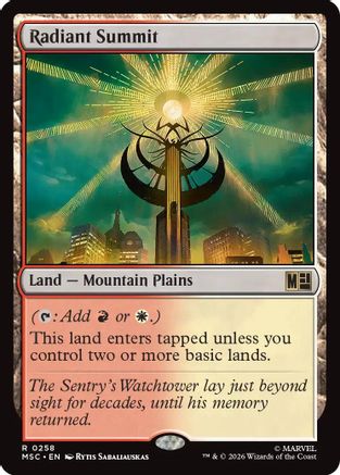 Radiant Summit (Surge Foil) (MSC-258) - Commander: Marvel Super Heroes Foil
