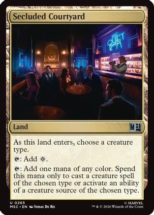 Secluded Courtyard (Surge Foil) (MSC-265) - Commander: Marvel Super Heroes Foil