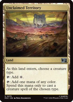 Unclaimed Territory (Surge Foil) (MSC-275) - Commander: Marvel Super Heroes Foil