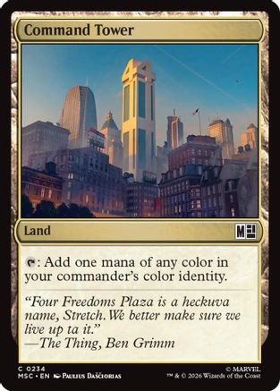Command Tower (0234) (Surge Foil) (MSC-234) - Commander: Marvel Super Heroes Foil