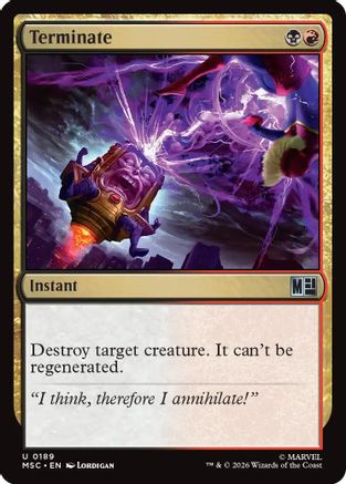 Terminate (MSC-189) - Commander: Marvel Super Heroes