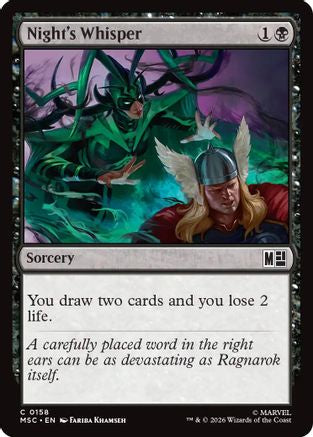 Night's Whisper (Surge Foil) (MSC-158) - Commander: Marvel Super Heroes Foil