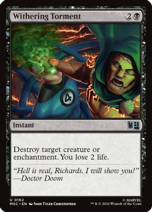 Withering Torment (Surge Foil) (MSC-162) - Commander: Marvel Super Heroes Foil