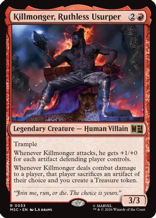 Killmonger, Ruthless Usurper (Surge Foil) (MSC-053) - Commander: Marvel Super Heroes Foil