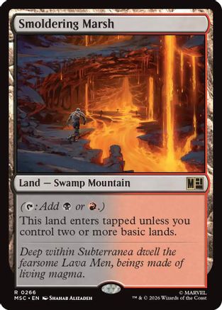 Smoldering Marsh (Surge Foil) (MSC-266) - Commander: Marvel Super Heroes Foil