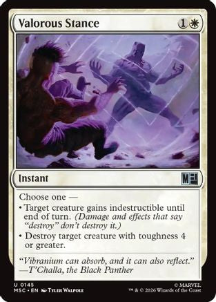 Valorous Stance (Surge Foil) (MSC-145) - Commander: Marvel Super Heroes Foil