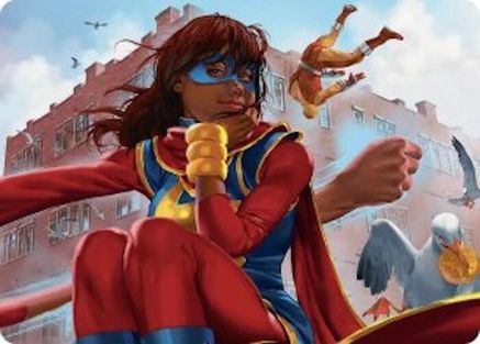 Ms. Marvel, Kamala Khan Art Card (AAMSH-005) - Art Series: Marvel Super Heroes