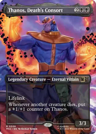 Thanos, Death's Consort (Borderless) (MSC-508) - Commander: Marvel Super Heroes Foil
