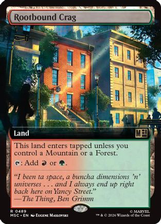 Rootbound Crag (Extended Art) (MSC-489) - Commander: Marvel Super Heroes